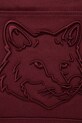 Maison Kitsuné torba bawełniana Fox Head bordowy LW05104WW0107
