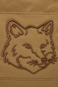 Maison Kitsuné geantă de bumbac Fox Head Xl Tote verde LW05105WW0107