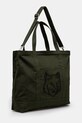 Хлопковая сумка Maison Kitsuné Fox Head Xl Tote LW05105WW0107 зелёный AW24