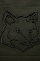 Хлопковая сумка Maison Kitsuné Fox Head Xl Tote зелёный LW05105WW0107