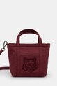 Maison Kitsuné torba Fox Head Mini Tote nie mieści A4 bordowy MW05106WW0107