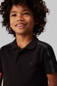 Băieți Calvin Klein Jeans tricouri polo din bumbac pentru copii IB0IB02149.9BYH negru