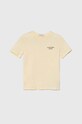 Dětské bavlněné tričko Calvin Klein Jeans kulatý žlutá IB0IB01319.9BYH.104.116