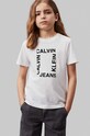 Calvin Klein Jeans t-shirt bawełniany dziecięcy nadruk biały IB0IB02159.9BYH