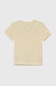 Calvin Klein Jeans t-shirt bawełniany dziecięcy IU0IU00599.9BYH.104.116 żółty AW24