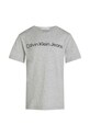 Calvin Klein Jeans t-shirt bawełniany dziecięcy nadruk szary IU0IU00599.9BYH.128.176