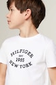 Chlapec Detské bavlnené tričko Tommy Hilfiger KB0KB08658.9BYH.74.122 biela