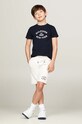 Dječja pamučna majica kratkih rukava Tommy Hilfiger mornarsko plava KB0KB08658.9BYH.128.176