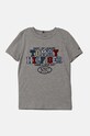Dětské bavlněné tričko Tommy Hilfiger kulatý šedá KB0KB08664.9BYH.128.176