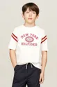Детская хлопковая футболка Tommy Hilfiger хлопок белый KB0KB08668.9BYH.128.176