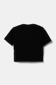 EA7 Emporio Armani t-shirt bawełniany dziecięcy 6DBT57.BJ02Z czarny AW24