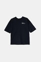 Детская хлопковая футболка EA7 Emporio Armani хлопок голубой 6DBT59.BJ02Z