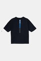 Детская хлопковая футболка EA7 Emporio Armani 6DBT59.BJ02Z голубой AW24