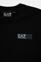 Chłopiec EA7 Emporio Armani t-shirt bawełniany dziecięcy 6DBT59.BJ02Z czarny