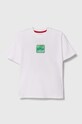 Guess t-shirt bawełniany dziecięcy nadruk biały L4YI16.K8HM4.9BYH