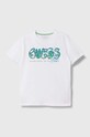 Guess t-shirt bawełniany dziecięcy nadruk biały L4YI20.K8HM4.9BYH