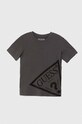 Guess t-shirt bawełniany dziecięcy aplikacja szary L4YI32.K8HM4.9BYH