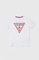 Детская хлопковая футболка Guess L4YI54.K8HM4.9BYH белый AW24
