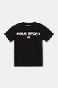 Детская хлопковая футболка Polo Ralph Lauren хлопок чёрный 323837629005