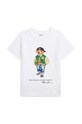 Παιδικό βαμβακερό μπλουζάκι Polo Ralph Lauren στάμπα λευκό 322853828043