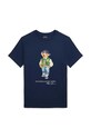 Polo Ralph Lauren t-shirt bawełniany dziecięcy nadruk granatowy 323853828039
