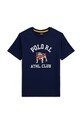 Polo Ralph Lauren tricou de bumbac pentru copii print bleumarin 323952454001