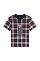 Детская хлопковая футболка Polo Ralph Lauren узор бордо 323953041001