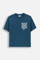 Coccodrillo t-shirt bawełniany dziecięcy okrągły granatowy ZC4143204ABJ