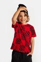 Coccodrillo t-shirt bawełniany dziecięcy nadruk czerwony ZC4143201ABK