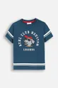 Дитяча бавовняна футболка Coccodrillo ZC4143202ABK блакитний AW24