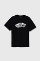 Детска памучна тениска Vans STYLE 76 памук черен VN000IVEBLK1