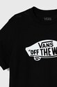 Момче Детска памучна тениска Vans STYLE 76 VN000IVEBLK1 черен