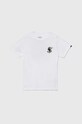 Vans tricou de bumbac pentru copii SK8 HI BALL print alb VN000JNXWHT1