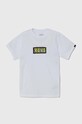 Vans tricou de bumbac pentru copii Scribble print alb VN000JNZWHT1