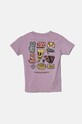 Vans t-shirt bawełniany dziecięcy KD Essentials VN000JP1D451 fioletowy AW24