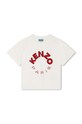 Kenzo Kids t-shirt bawełniany dziecięcy nadruk beżowy K60756.114.150