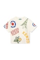 Дитяча бавовняна футболка Kenzo Kids K60758.114.150 білий AW24