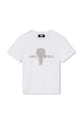 Karl Lagerfeld tricou de bumbac pentru copii imprimeu alb Z30239.162.174