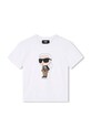 Karl Lagerfeld tricou de bumbac pentru copii print alb Z30241.162.174