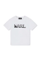 Karl Lagerfeld t-shirt bawełniany dziecięcy nadruk biały Z30254.162.174