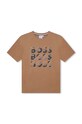 BOSS t-shirt bawełniany dziecięcy nadruk beżowy J51200.114.150