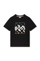 BOSS t-shirt bawełniany dziecięcy nadruk czarny J51219.162.174