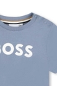 Chłopiec BOSS t-shirt bawełniany niemowlęcy J51298.74.81 szary