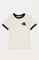 Calvin Klein Jeans t-shirt bawełniany dziecięcy IB0IB02241.9BYH biały AW24