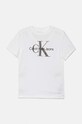 Calvin Klein Jeans t-shirt bawełniany dziecięcy IU0IU00676.104.116.9BYH biały AW24