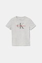 Calvin Klein Jeans t-shirt bawełniany dziecięcy nadruk szary IU0IU00676.104.116.9BYH