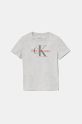 Calvin Klein Jeans t-shirt bawełniany dziecięcy nadruk szary IU0IU00676.128.176.9BYH