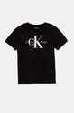 Детская хлопковая футболка Calvin Klein Jeans хлопок чёрный IU0IU00676.128.176.9BYH