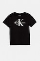 Детская хлопковая футболка Calvin Klein Jeans хлопок чёрный IU0IU00676.128.176.9BYH