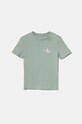 Calvin Klein Jeans t-shirt bawełniany dziecięcy IU0IU00678.104.116.9BYH zielony AW24